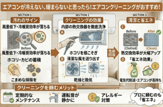 エアコンが冷えない、暖まらないと思ったら！エアコンクリーニングがおすすめ！