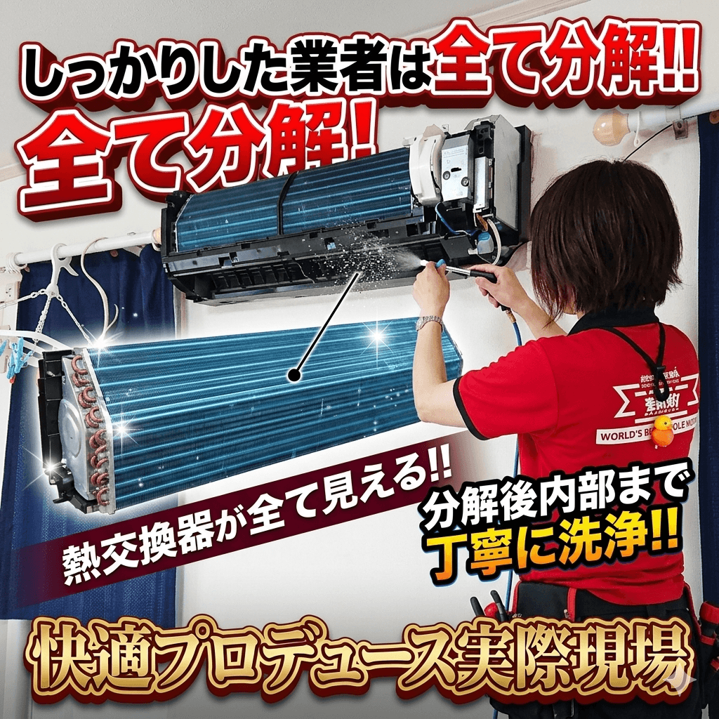 エアコン分解クリーニングの作業手順