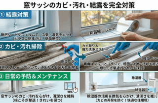 窓サッシのカビ・汚れ・結露を完全対策