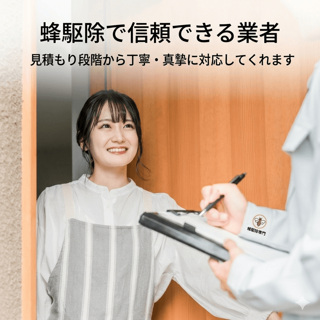 安心の蜂駆除業者との打ち合わせイメージ