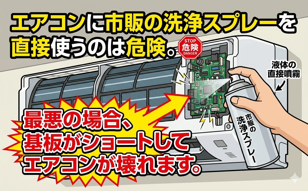 エアコン洗浄スプレーの危険性
