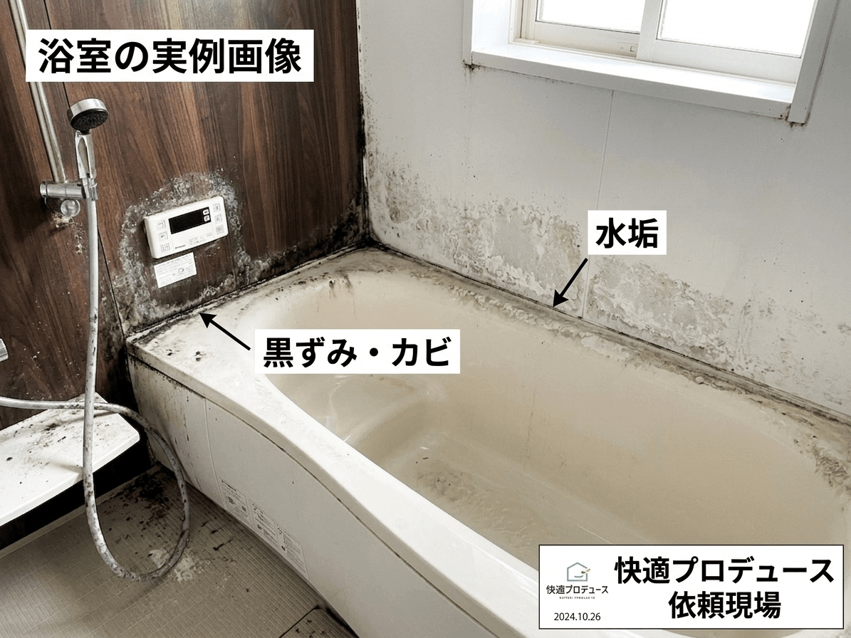 浴室黒ずみの実例画像