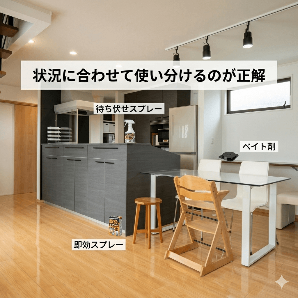 市販のゴキブリ殺虫スプレー各種比較のイメージ