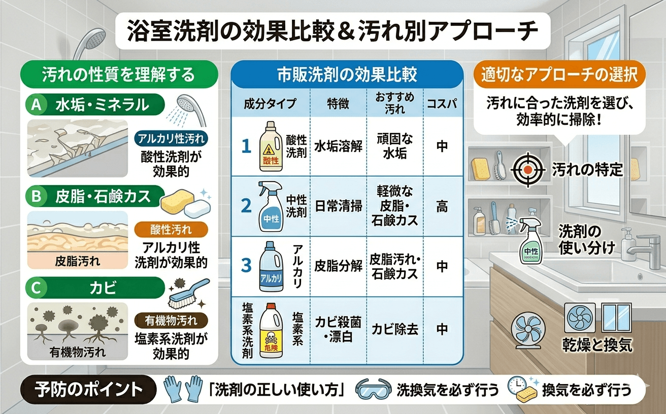 市販洗剤の効果比較