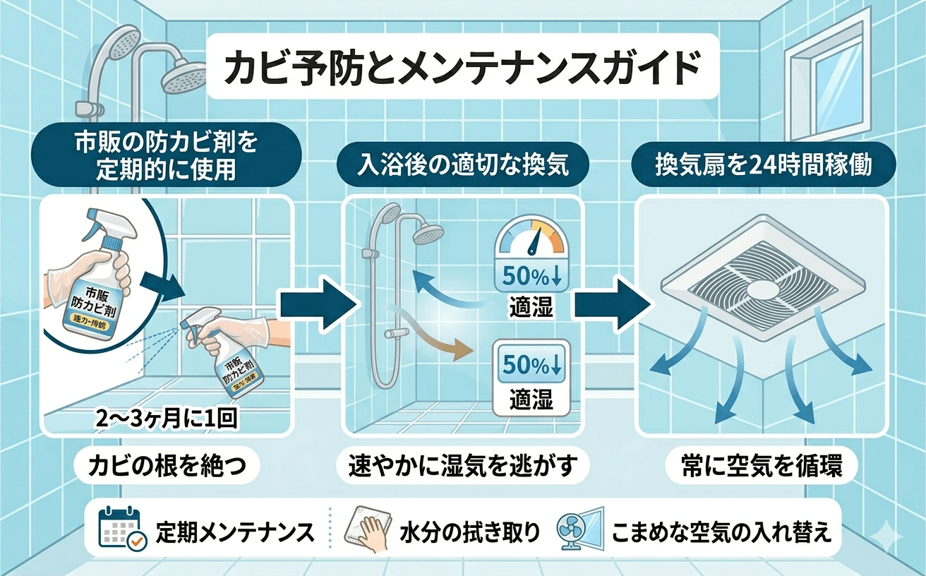 カビ予防とメンテナンス