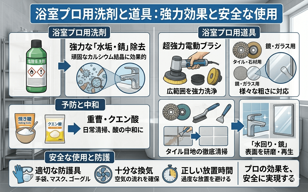 プロ用洗剤と道具