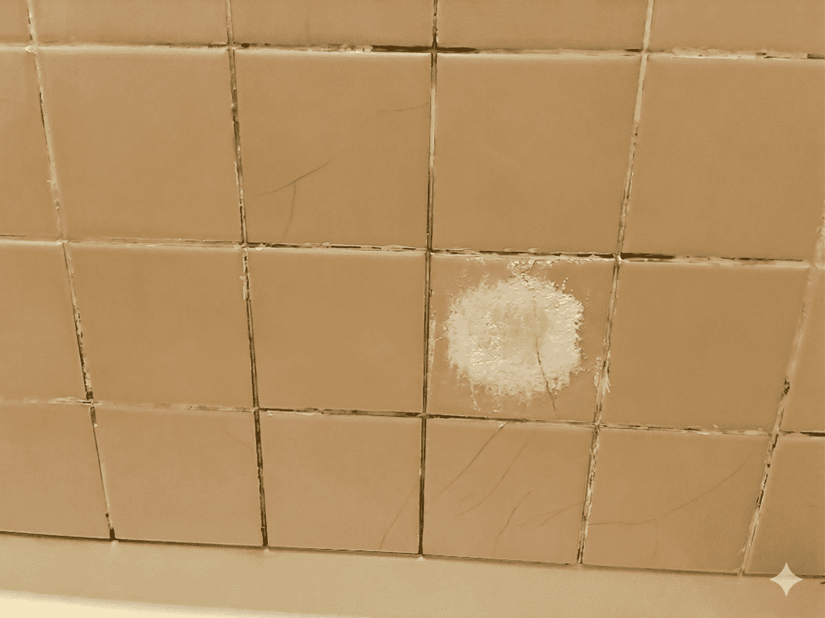 変色してしまったタイル