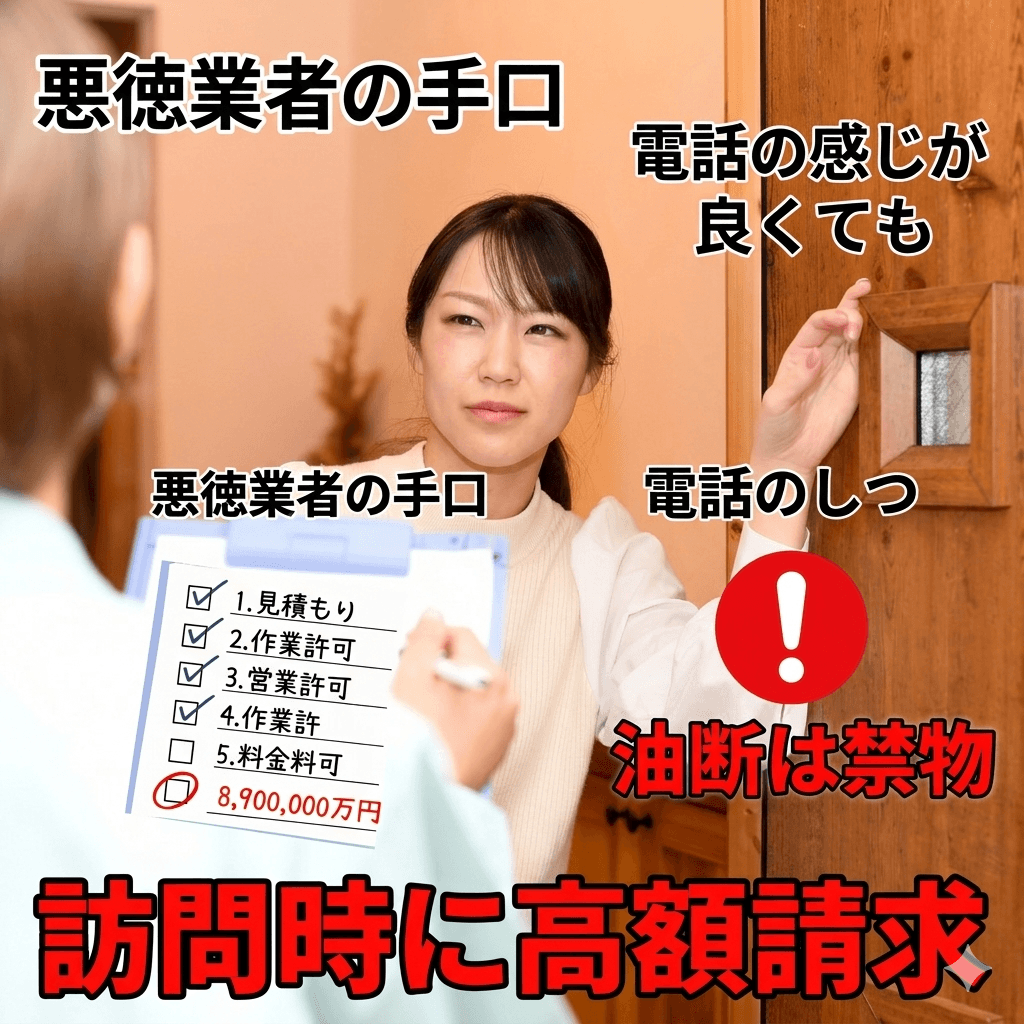 悪徳業者の手口・チェックリストのイメージ
