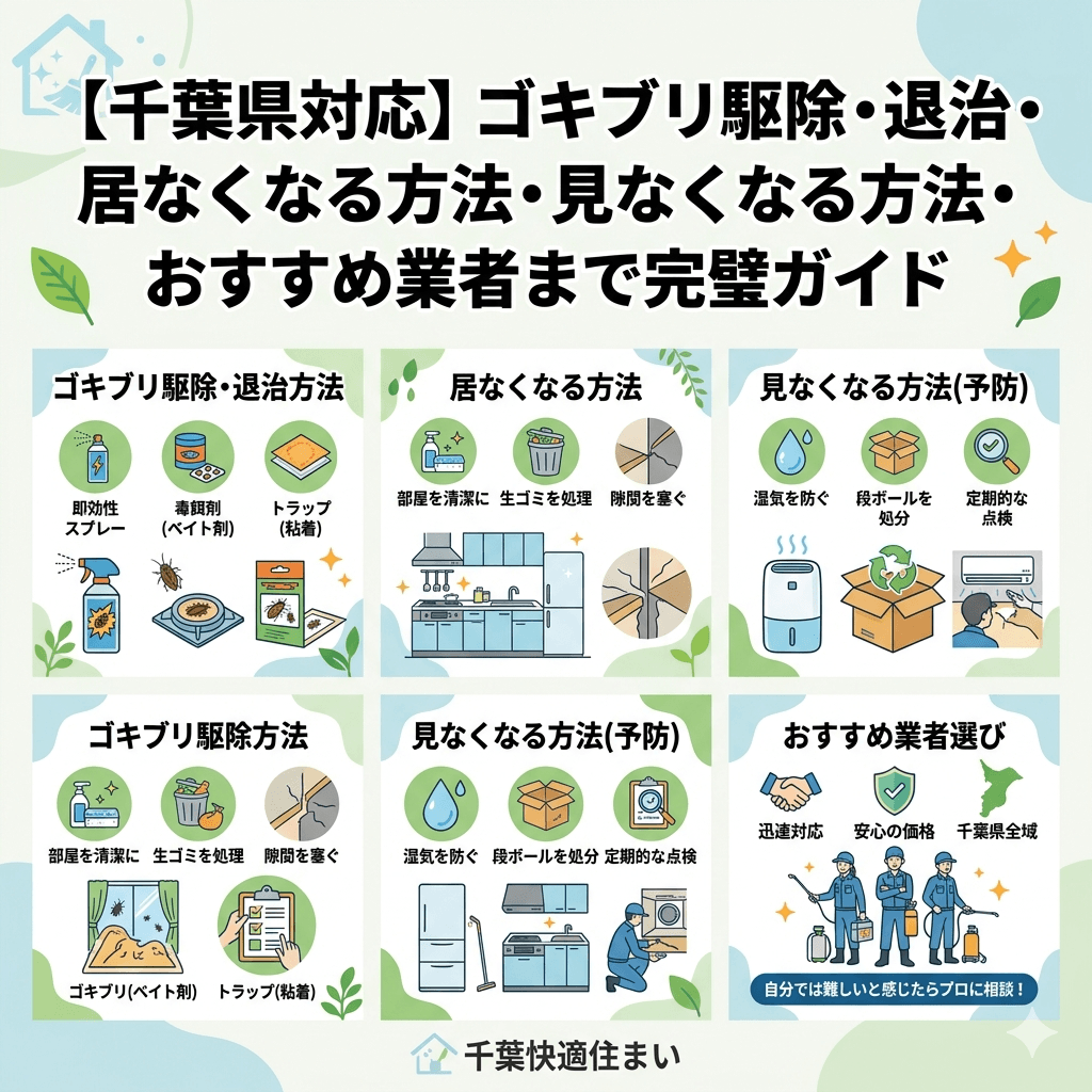 ゴキブリ駆除・退治・対策完全ガイド｜居なくなる方法から業者まで【千葉県対応】