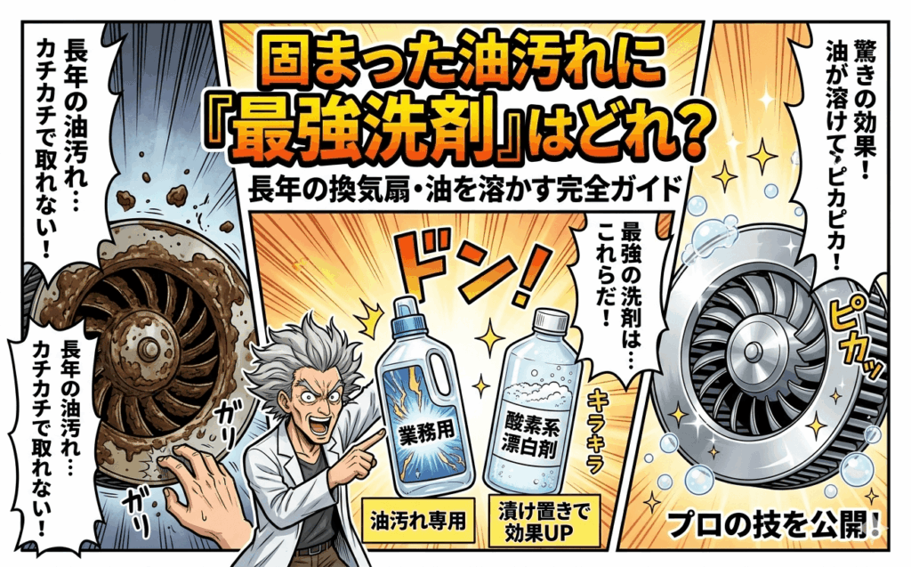 固まった油汚れに 「最強洗剤」はどれ？ 長年の換気扇・油を溶かす完全ガイド