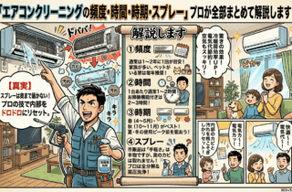 エアコンクリーニングの 頻度・時間・時期・スプレー プロが全部まとめて解説します